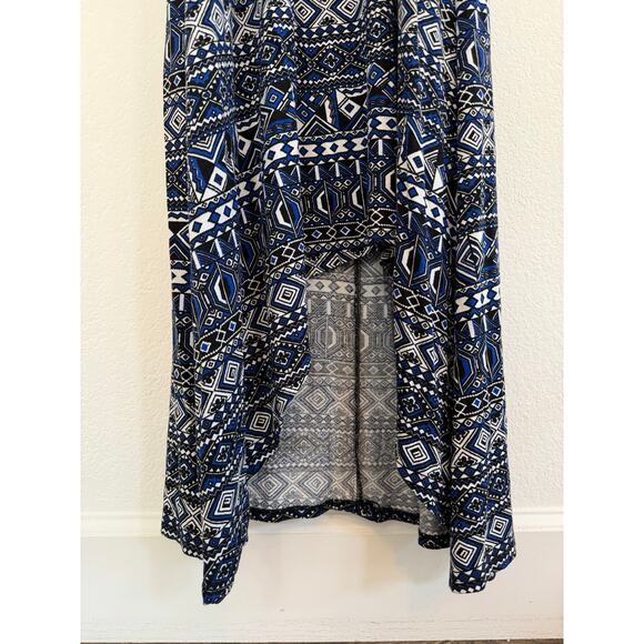 Cache Halter Maxi Dress Womens Large Beach Boho Chic Tribal Geometric Y2K - Picture 9 of 14